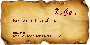 Kossuth Csatád névjegykártya